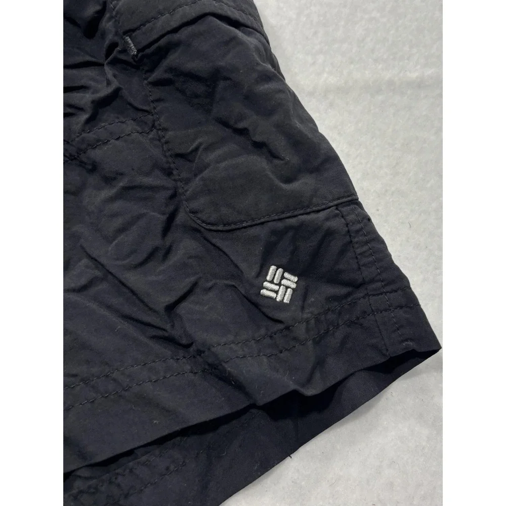 Columbia Swim Trunks Mens Small Black Elastic Waist Lined Pockets Lightweight
